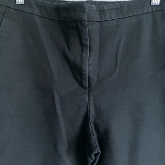 ANN TAYLOR Black Cropped Mid Rise Cotton Blend With Stretch Pants Size 4 - Picture 2 of 12